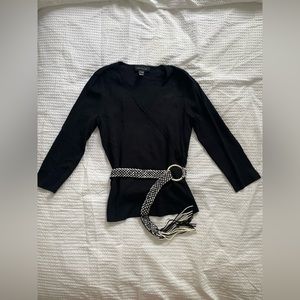 Cable and Gauge Y2K Faux Wrap Long Sleeve